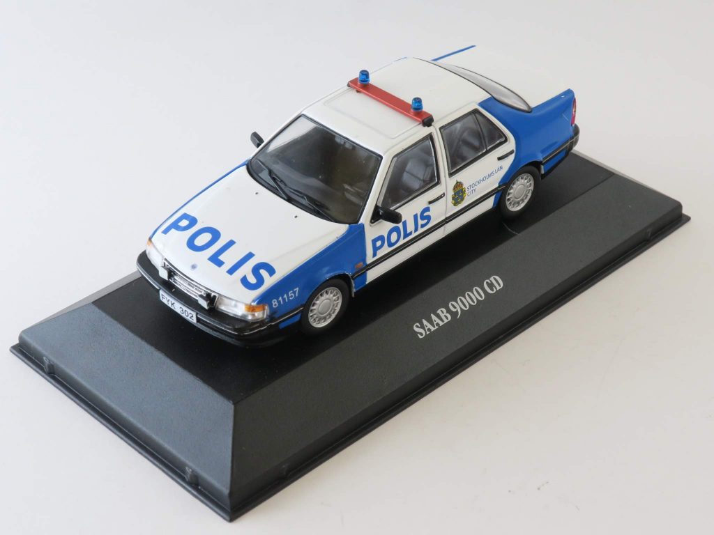 Saab 9000 CD Turbo 1991 Polis Sweden – Atlas Police Cars Collection